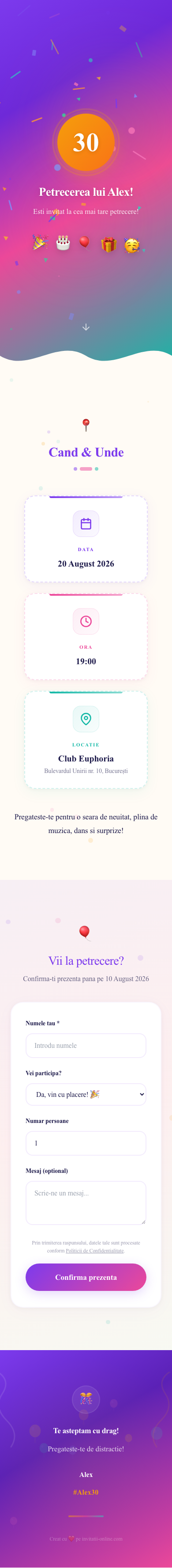 Confetti Bash — mobil