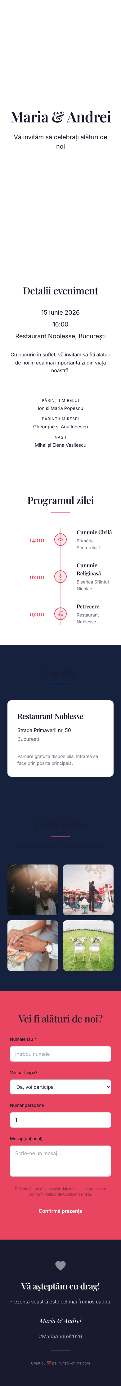 Minimal — invitație nuntă