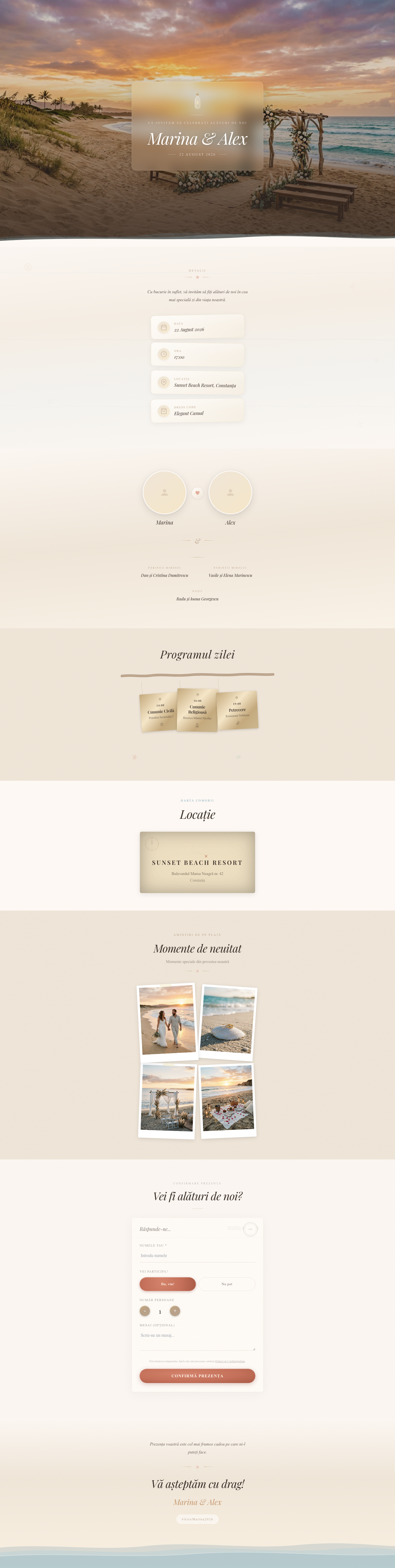 Sandy Vows — desktop