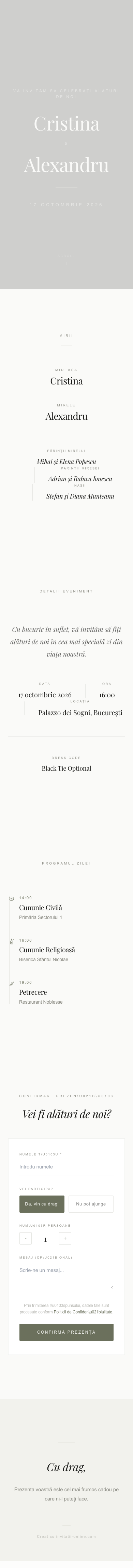 Serendipity — invitație nuntă