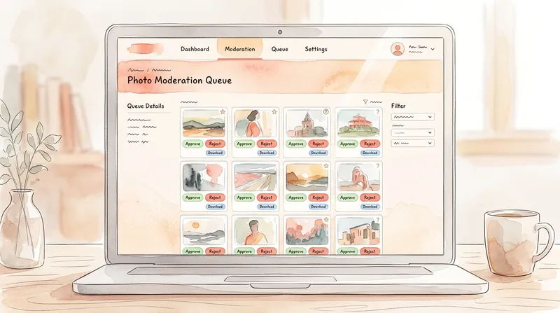 Panou moderare fotografii