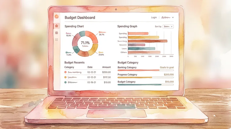 Dashboard buget cu grafice