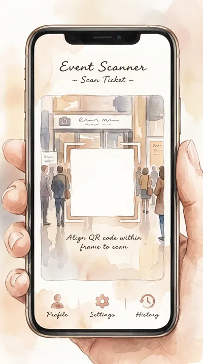 Scanner QR la eveniment