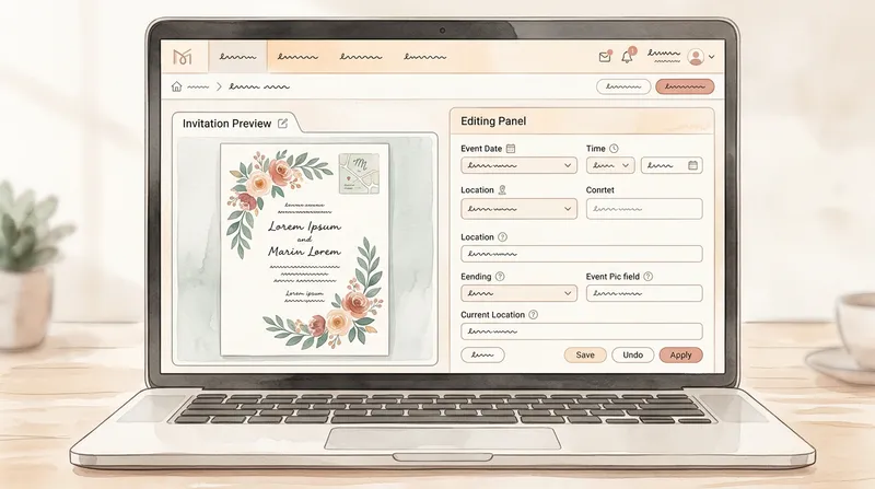 Editor de personalizare invitație