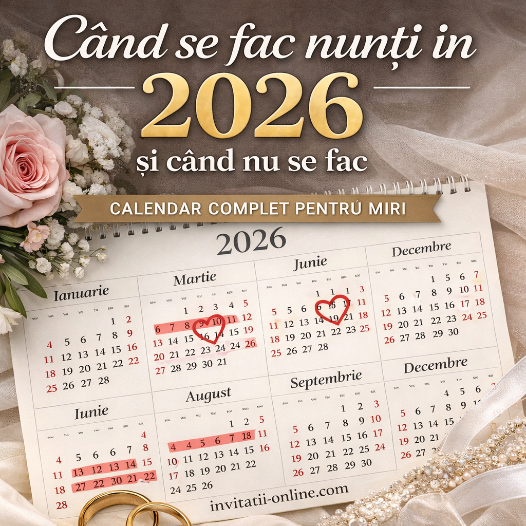 Nunți 2026: când se fac și când nu se fac