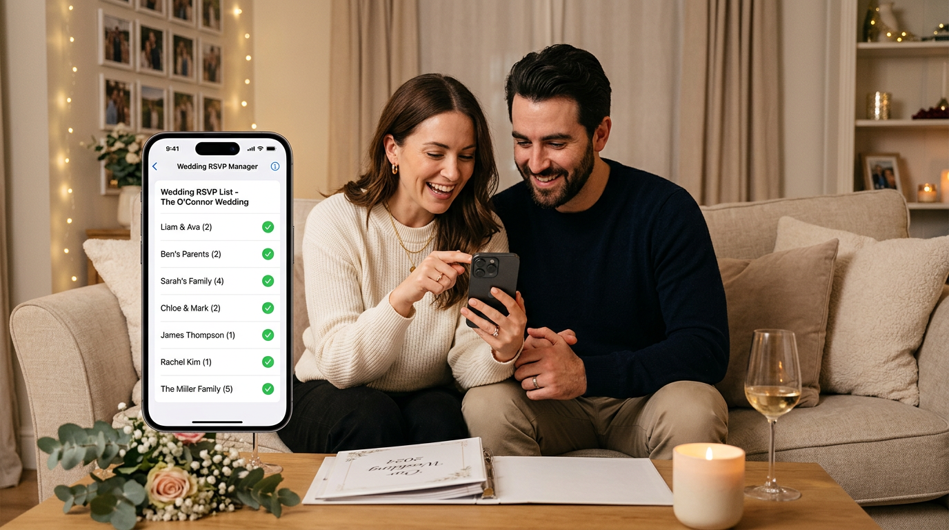 Cum trimiți invitații cu RSVP digital pentru nuntă