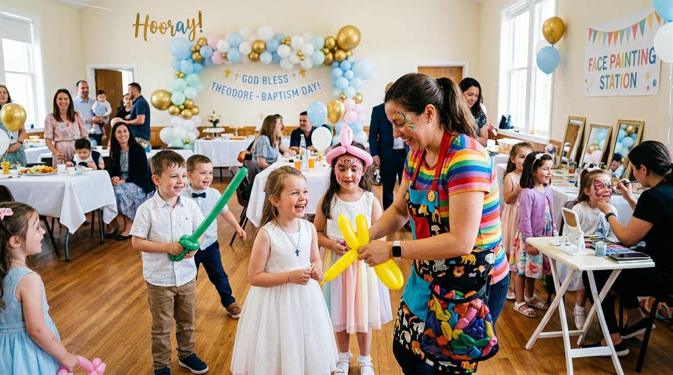 Animație la botez: idei de entertainment pentru copii și adulți