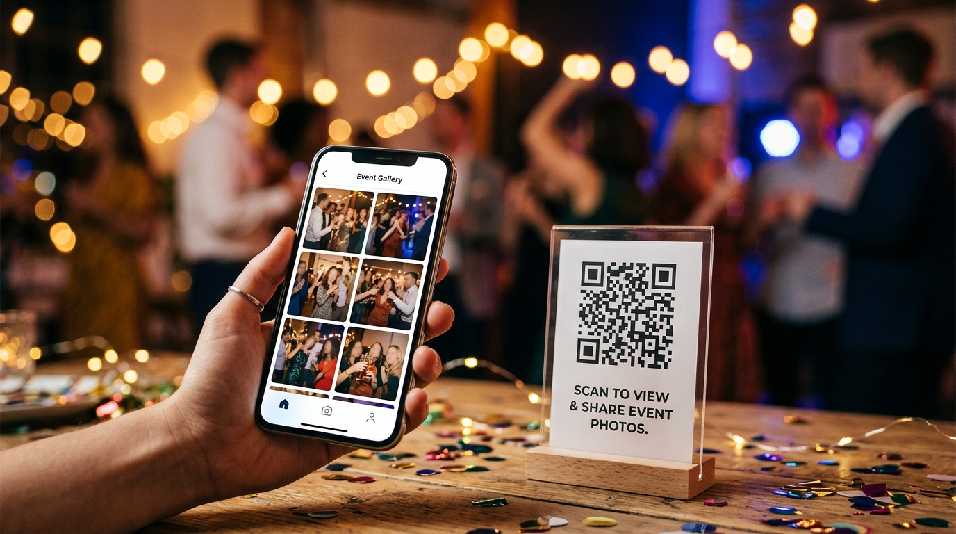 Cabina foto vs. album foto digital cu QR la evenimente