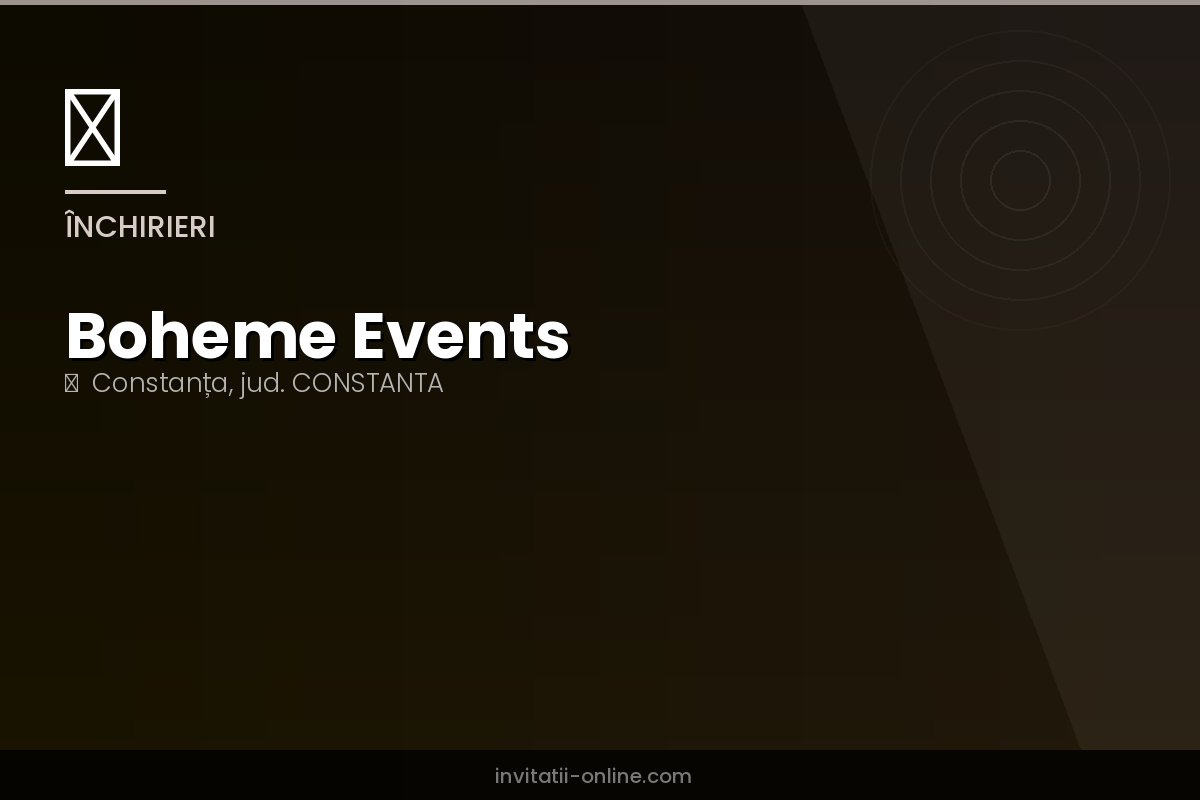 Boheme Events