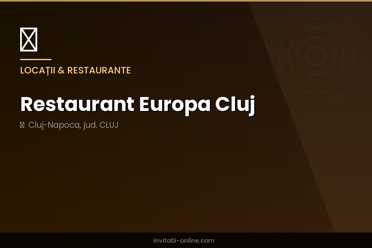 Restaurant Europa Cluj