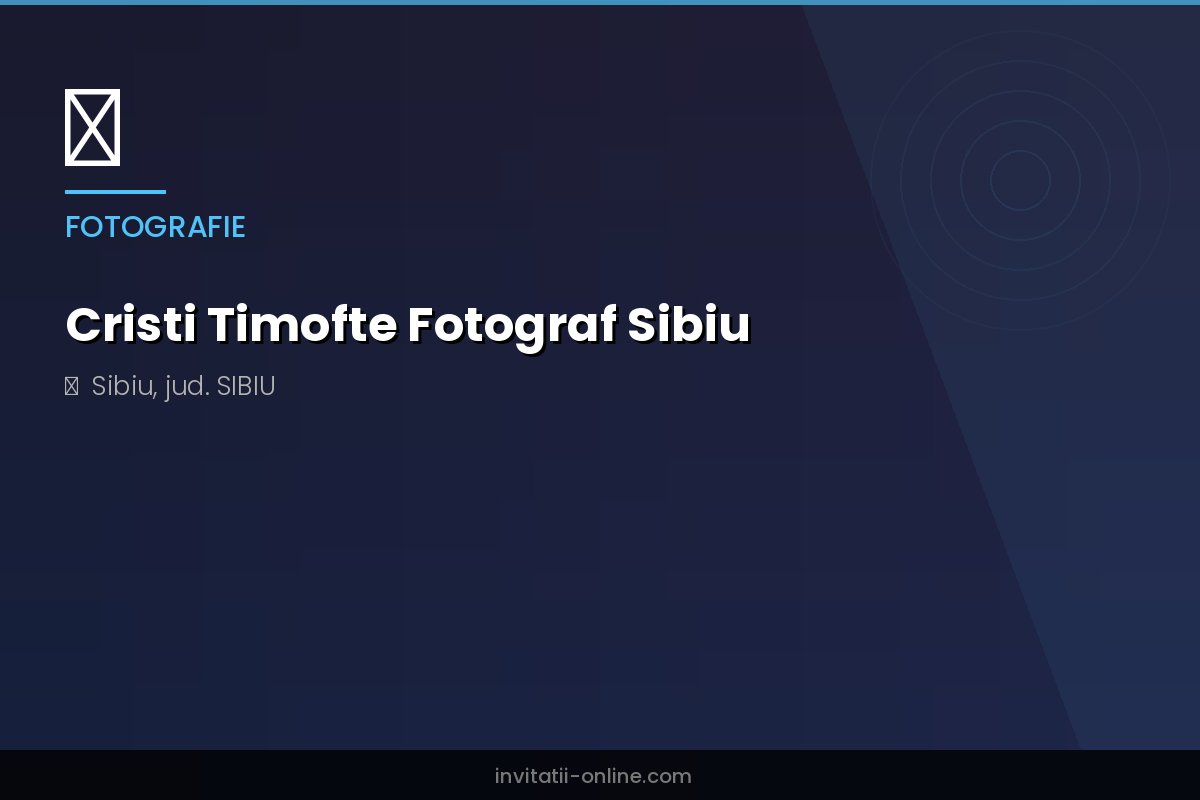 Cristi Timofte Fotograf Sibiu